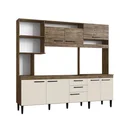 Ver imagem 3 de Cozinha Compacta 8 Portas 2 Gavetas 2 Nichos para Forno Marília  Móveis