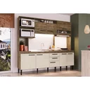 Ver imagem 1 de Cozinha Compacta 8 Portas 2 Gavetas 2 Nichos para Forno Marília  Móveis