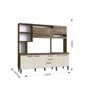 Ver imagem 4 de Cozinha Compacta 8 Portas 2 Gavetas 2 Nichos para Forno Marília  Móveis