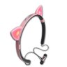 Fone Orelha de Gato Headphone Bluetooth Sem fio Led Tiara Rosa - 3