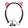 Fone Orelha de Gato Headphone Bluetooth Sem fio Led Tiara Rosa - 1