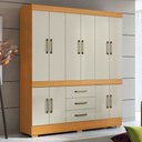 Ver imagem 2 de Guarda Roupa Casal 10 Portas 179 Cm Monaco Cinamomo Areia Armoveis