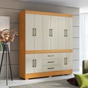 Ver mais imagens de Guarda Roupa Casal 10 Portas 179 Cm Monaco Cinamomo Areia Armoveis