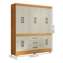 Ver imagem 3 de Guarda Roupa Casal 10 Portas 179 Cm Monaco Cinamomo Areia Armoveis
