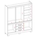 Ver imagem 4 de Guarda Roupa Casal 10 Portas 179 Cm Monaco Cinamomo Areia Armoveis