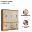 Ver imagem 5 de Guarda Roupa Casal 10 Portas 179 Cm Monaco Cinamomo Areia Armoveis