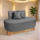 Ver imagem 1 de Sofa Organico 115 Cm Tecido Veludo para Sala Televisão Recepção Visammer