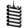 Kit 6 Prateleiras U 50 X 15cm Preta Suporte Invisível - 1