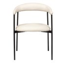 Ver imagem 7 de Cadeira de Metal para Sala de Jantar Maya Estofada – Elegante, Confortável e Resistente Preto/Sintético Premium Bege
