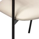 Ver imagem 4 de Cadeira de Metal para Sala de Jantar Maya Estofada – Elegante, Confortável e Resistente Preto/Sintético Premium Bege