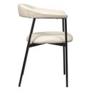 Ver mais imagens de Cadeira de Metal para Sala de Jantar Maya Estofada – Elegante, Confortável e Resistente Preto/Sintético Premium Bege
