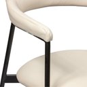 Ver imagem 5 de Cadeira de Metal para Sala de Jantar Maya Estofada – Elegante, Confortável e Resistente Preto/Sintético Premium Bege