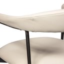 Ver imagem 6 de Cadeira de Metal para Sala de Jantar Maya Estofada – Elegante, Confortável e Resistente Preto/Sintético Premium Bege