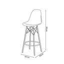 Ver imagem 5 de Conjunto Mesa Bistrô Redonda Estrutura em Ferro Preto com Tampo Amendoa com 2 Banquetas Eames Preta