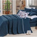 Ver imagem 1 de Kit Cobre Leito Capri Marinho Casal Queen 3 Peças - Bordados Ricardo 3015m