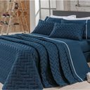 Ver imagem 3 de Kit Cobre Leito Capri Marinho Casal Queen 3 Peças - Bordados Ricardo 3015m
