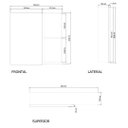 Ver imagem 4 de Conjunto Gabinete de Banheiro com Cuba e Espelheira Armário:Branco/Preto
