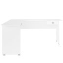 Ver imagem 7 de Mesa Escrivaninha de Canto 1 Gaveta 150x165 Cm Branco Arly
