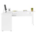 Ver imagem 1 de Mesa Escrivaninha de Canto 1 Gaveta 150x165 Cm Branco Arly