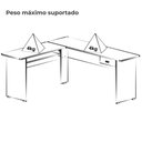 Ver imagem 5 de Mesa Escrivaninha de Canto 1 Gaveta 150x165 Cm Branco Arly