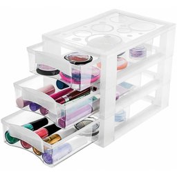 6 Gaveteiros Organizadores de Plástico 3 Gavetas Médio Ordene Salão de Beleza - 3