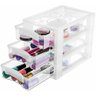 6 Gaveteiros Organizadores de Plástico 3 Gavetas Médio Ordene Salão de Beleza - 3