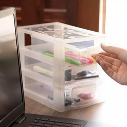 6 Gaveteiros Organizadores de Plástico 3 Gavetas Médio Ordene Salão de Beleza - 8