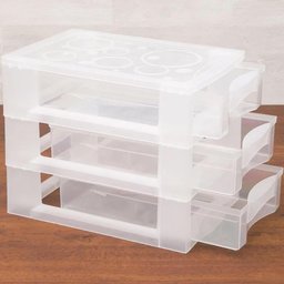 6 Gaveteiros Organizadores de Plástico 3 Gavetas Médio Ordene Salão de Beleza - 4