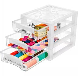 6 Gaveteiros Organizadores de Plástico 3 Gavetas Médio Ordene Salão de Beleza - 7