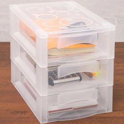 6 Gaveteiros Organizadores de Plástico 3 Gavetas Médio Ordene Salão de Beleza - 6