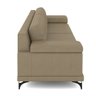 Sofá Living 4 Lugares 252cm Agostino Pés Design em Ferro Couro Bege G52 - Gran Belo - 6