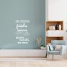 Adesivo Decorativo Parede Frase Aqui Reunimos Nossa Família e Amigos Porta Hall Entrada Kanto Store  - 3