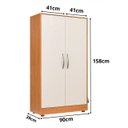 Ver imagem 6 de Armário Multiuso de Lavanderia com Espaço para Produtos de Limpeza e Porta Vassouras:off White