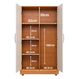 Armário Multiuso de Lavanderia com Espaço para Produtos de Limpeza e Porta Vassouras:off White - 4 Armário Multiuso de Lavanderia com Espaço para Produtos de Limpeza e Porta Vassouras:off White - 4