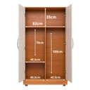 Ver imagem 5 de Armário Multiuso de Lavanderia com Espaço para Produtos de Limpeza e Porta Vassouras:off White