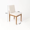 Ver imagem 3 de Mesa Jantar Redonda 115cm e 4 Cadeiras Estofadas em Linho Cor:off White com Freijó e Linho 2019/