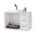 Ver imagem 6 de Gabinete para Banheiro com Cuba e Espelho Turin 80 C/ Vidro - Avelato / Preto