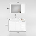 Ver mais imagens de Gabinete para Banheiro com Cuba e Espelho Turin 80 C/ Vidro - Avelato / Preto