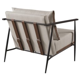 Poltrona em Linho Branco Ferco Agarb Decor - 2