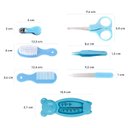 Ver imagem 2 de Kit Cuidados Higiene Bebe Pente Escova Cortador de Unha Recém Nascidos:azul