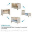 Ver imagem 5 de Quarto de Bebê Berço 4 em 1 e Cômoda 4 Gavetas 1 Porta 100% MDF Levy Yescasa Bege/Amêndoa/Off White