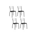 Ver imagem 1 de Cadeira de Cozinha 1700 Kit 4 Un Preto/Courano Preto - Carraro