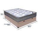 Ver imagem 5 de Cama Box Baú Bege Ortobom Colchão Iso Molas e Pillow Viúvo Bege
