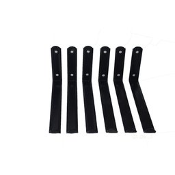 Kit 6 Peças Suporte Cantoneira Invertida - Mod. "u" P/ Prateleira de 25cm - Preta - 1