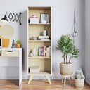 Ver imagem 3 de Conjunto Home Office 2 Peças Escrivaninha 1 Gaveta e Estante 4 Prateleiras Click Espresso Móveis