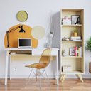 Ver imagem 1 de Conjunto Home Office 2 Peças Escrivaninha 1 Gaveta e Estante 4 Prateleiras Click Espresso Móveis