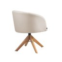 Ver imagem 2 de Poltrona Base Giratória Madeira Lisa Atena