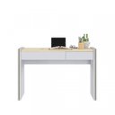 Ver imagem 2 de Conjunto 2 Peças Escrivaninha 1 Gaveta e Estante 2 Portas Smart Espresso Móveis Branco Fosco Tauari Nobre