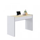 Ver imagem 4 de Conjunto 2 Peças Escrivaninha 1 Gaveta e Estante 2 Portas Smart Espresso Móveis Branco Fosco Tauari Nobre