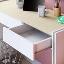 Ver imagem 7 de Conjunto 2 Peças Escrivaninha 1 Gaveta e Estante 2 Portas Smart Espresso Móveis Branco Fosco Tauari Nobre